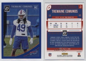 2018 Donruss Optic Rookies Blue Prizm /149 Tremaine Edmunds #107 Rookie RC