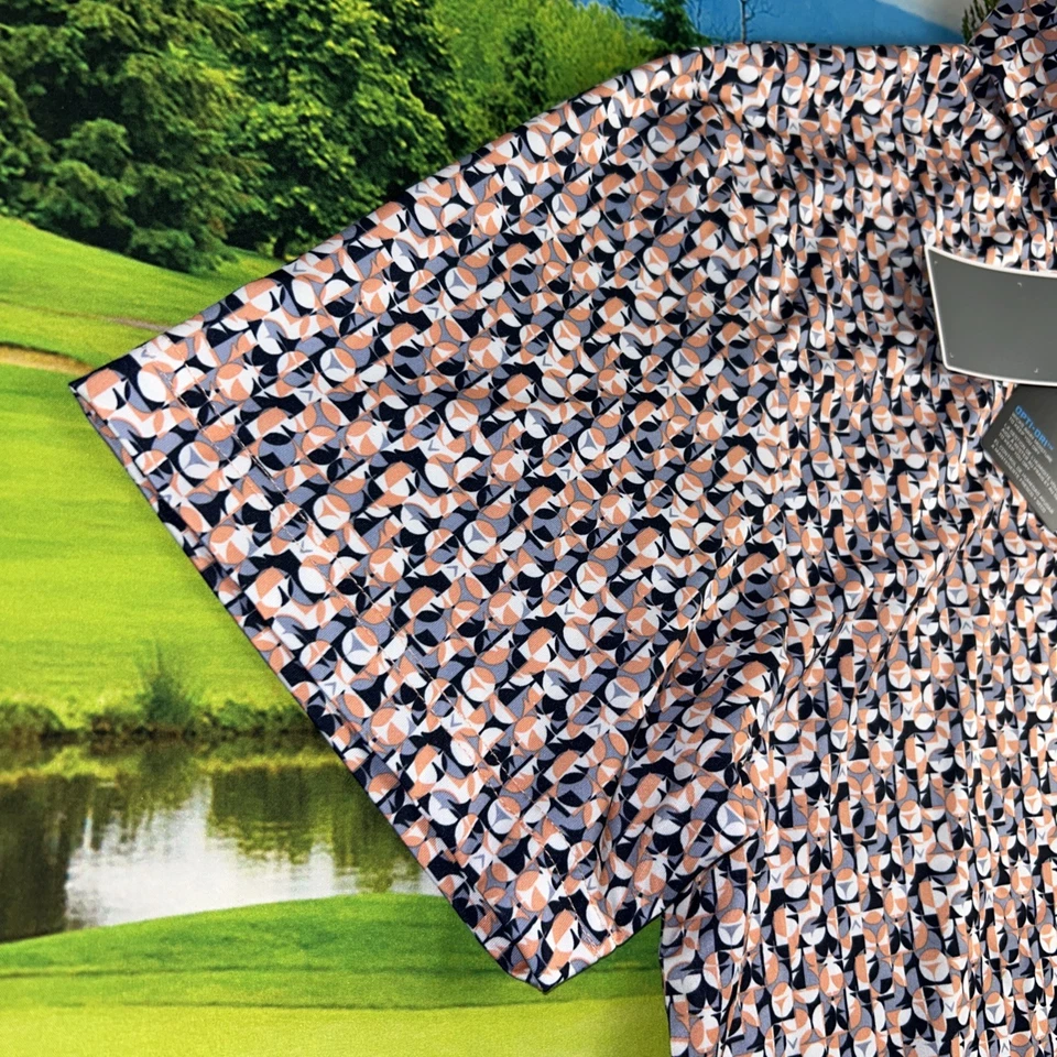 Polo de golf Callaway Opti Dry nuevo con etiquetas $80 talla grande para hombre - raro estampado por todas partes Foto 4 de 4