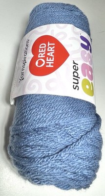 RED HEART - SUPER EASY  YARN. 1Ball. BLUE JEANS . I Combine Ship. See Detail