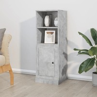 Betongraues Highboard Aus Holzwerkstoff 36 X 35,5 X 103,5 Cm