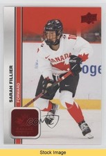 2023 Upper Deck Team Canada Juniors Women's WC Red Foil Sarah Fillier READ 1a9l