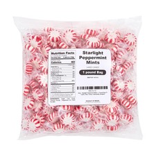 Starlight Peppermint Mints 1 Pound Bag - Approx. 75 Count Old Fashioned H...