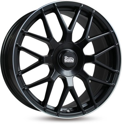 MAM GT1 Alufelgen Satz MATT BLACK LIP POLISH 8x18 ET45 LK5 100 18 Zoll Felgen A
