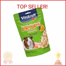 Vitakraft Drops with Orange Flavor Guinea Pig Treats 5.3 oz Bag Delicious Yogurt