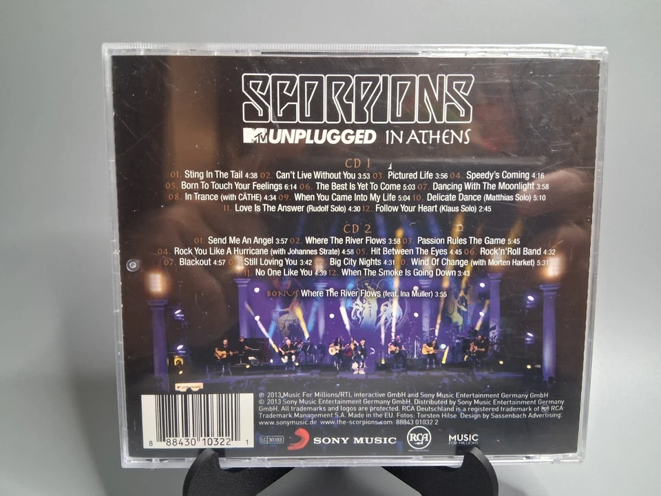 New Scorpions 2CD/1DVD MTV Unplugged In Athens Import Mint Unplayed  - Image 2 of 4