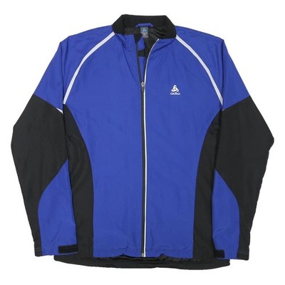 ODLO Herren blau & schwarz klassische Reißverschluss Jacke XL Polyester Outdoor Sportbekleidung