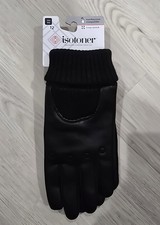 Isotoner Signature Men's Artificial Leather Driver Touchscreen Gloves Size L NWT