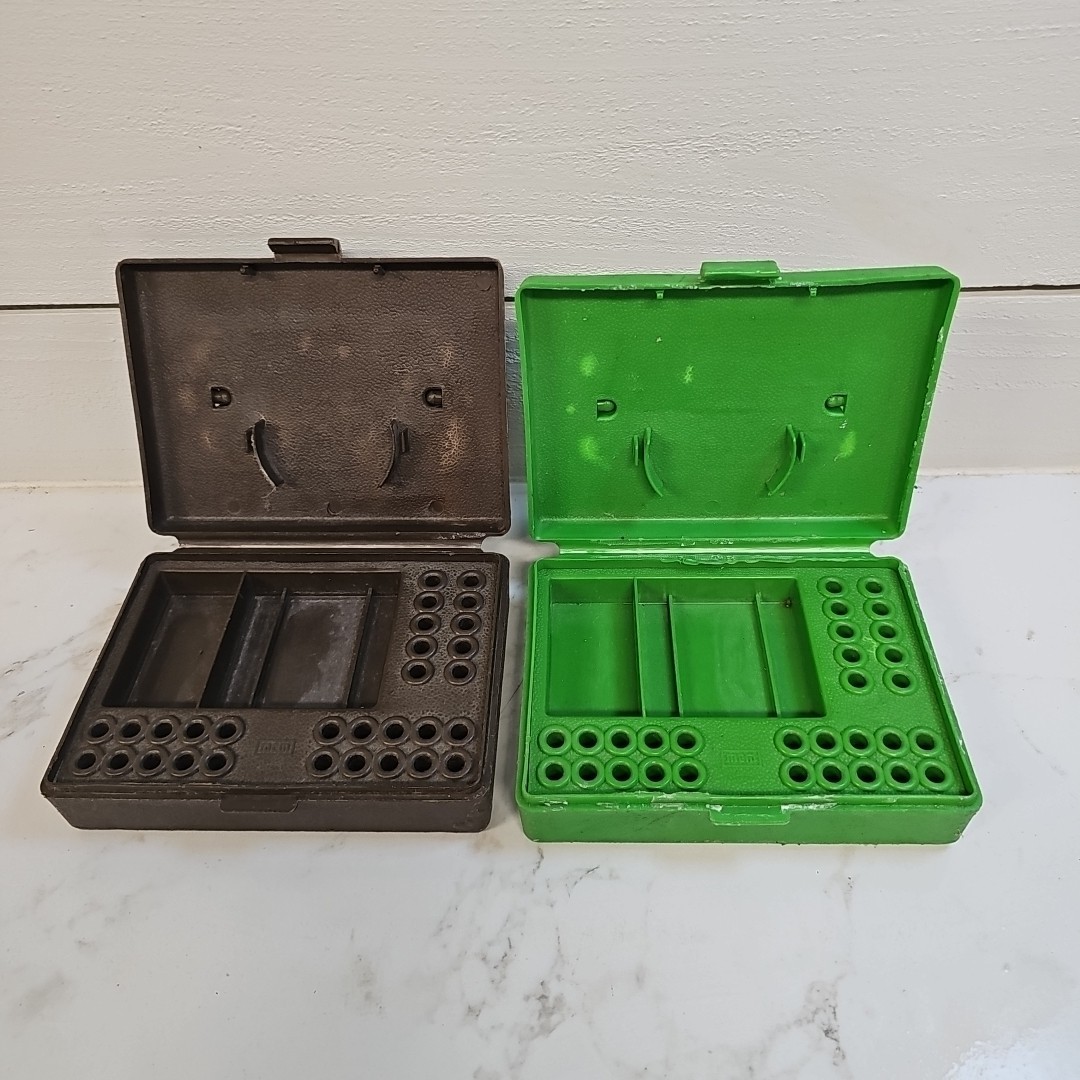 MTM 22 AMMO BOX Lot Of 2 Vtg Plastic Carrying Case Made In USA