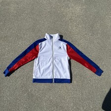Converse Chuck Taylor Sweatshirt Boys Youth Large Regular White Full Zip Sports