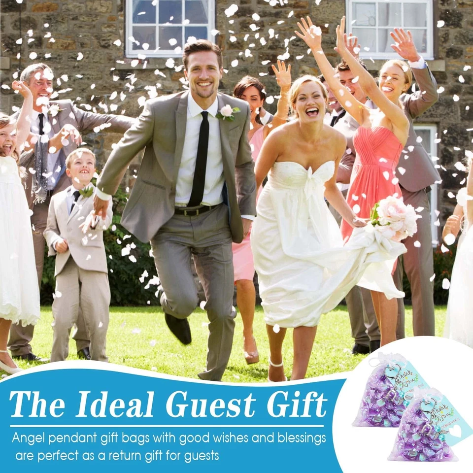 24 Pezzi Angioletti Bomboniere Portachiavi Ciondoli Angelo con Portachiavi - Immagine 2 di 4