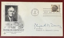 Elizabeth Drewry, F.D.R. Library Director, 1966 Autographed F.D.C. & Letter