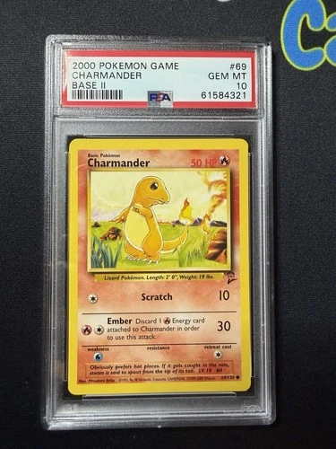 2000 Pokemon Base Set 2 Charmander 69/130 PSA 10