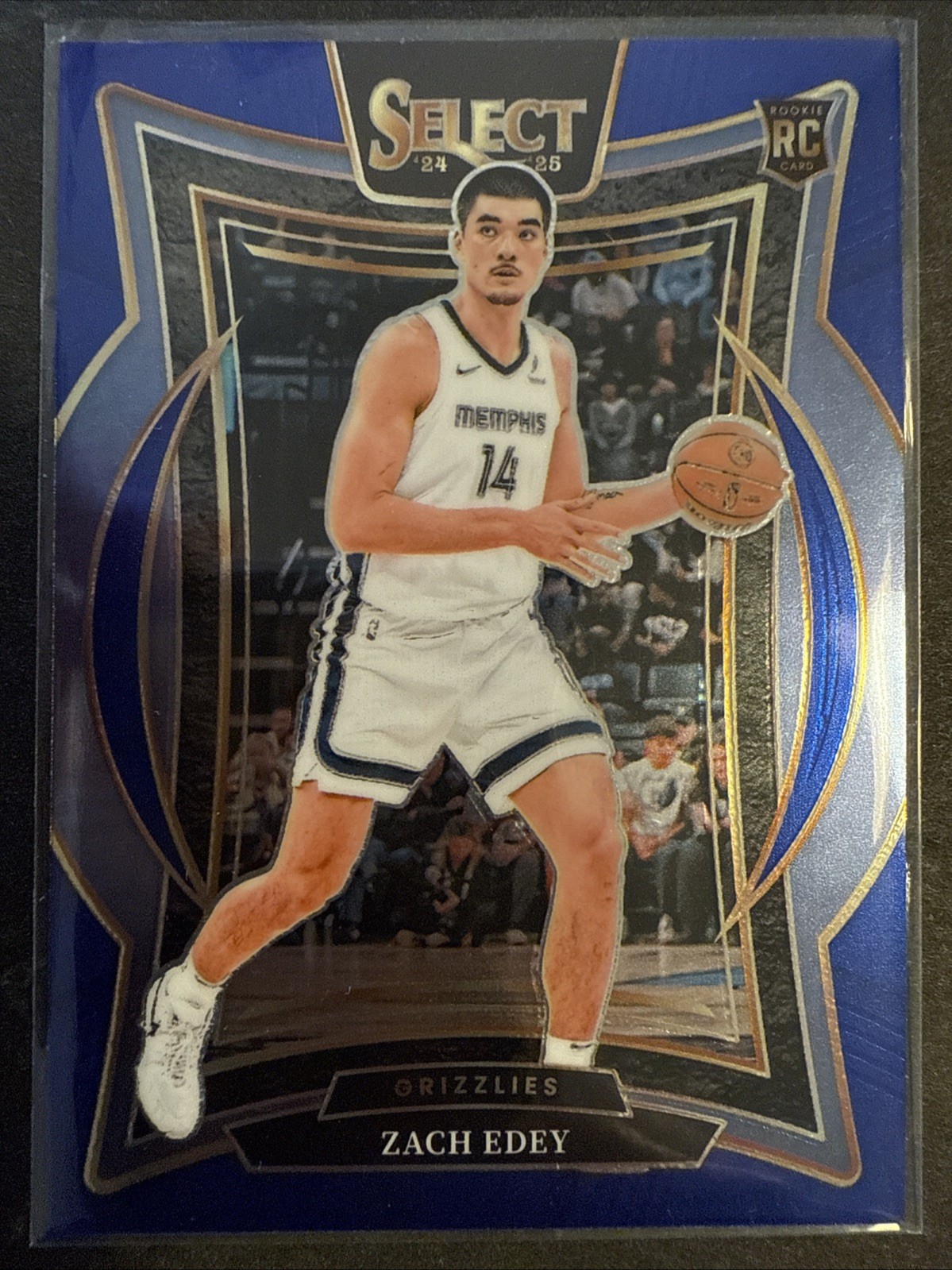 2024-25 Panini Select Zach Edey RC #98 Blue Prizm Concourse Memphis Grizzlies