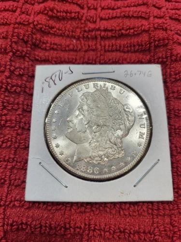 Morgan Silver Dollar 1880 San Francisco Uncirculated $1 Coin