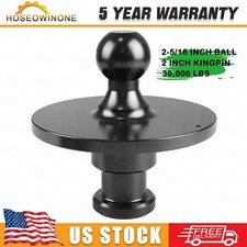 30000 Lbs Kingpin To Gooseneck Adapter Fifth Wheel For Pickup Semi Trailer Truck