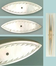 Antique Engraved Mother Of Pearl Tatting Shuttle * French * Circa 1870
