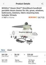 BISSELL STEAM SHOT OmniReach HANDHELD STEAM CLEANER , Model : 4171L