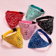 Adjustable Dog Cat Bandana Collar Scarf Puppy Kitten Neckerchief Pet Collar