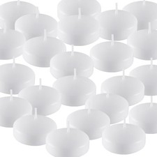 24 Bulk White Floating Candles-2 inch Unscented 24 pack 2 Inch, Multicolor