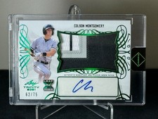 2021 Leaf Trinity Green Foil /75 Player-Worn Patch Auto Colson Montgomery