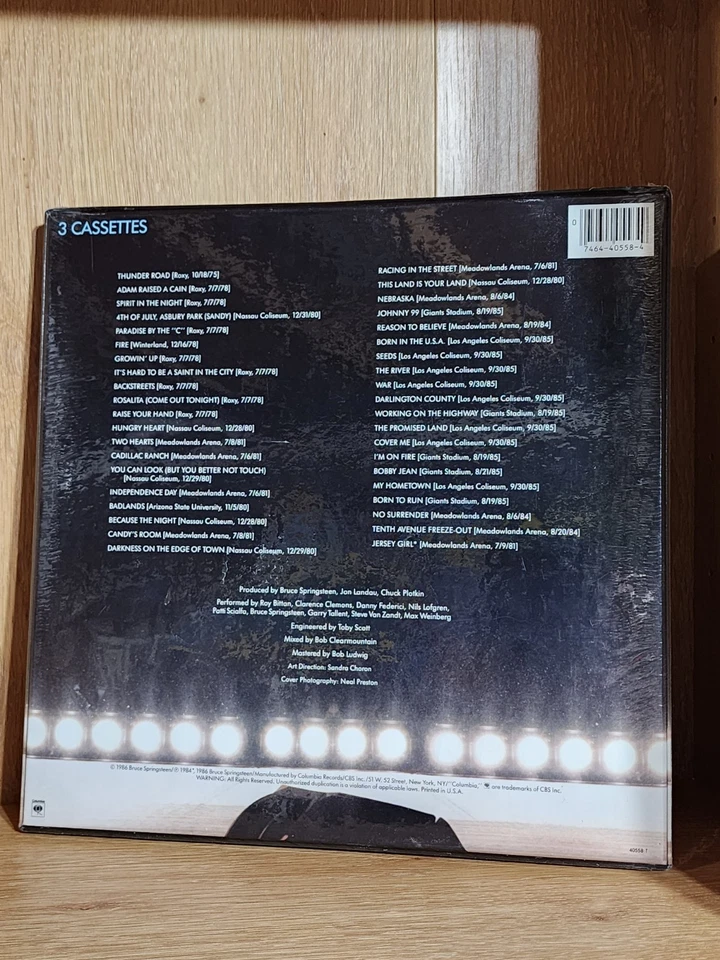 SEALED 3 Cassette Box Set Bruce Springsteen E Street Band Live 1975-85 UNOPENED  - Image 4 of 4