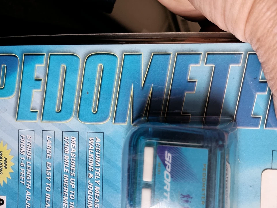 Sportline Electronic Pedometer 342 Measures Distance Large Display Belt Clip - Image 3 of 4