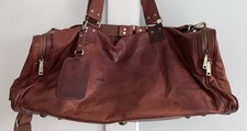 BERLINER Duffel Genuine Travel Leather Large Vintage Gym Weekend Overnight Bag