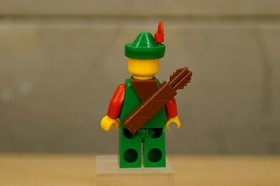 LEGO Forestman cas137a Minifigure Red Plume Arms 6066 Camouflaged Outpost Castle