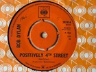 BOB DYLAN POSITIVELY 4TH STREET 7" CBS (1965) VG+ FOLK ENGLAND