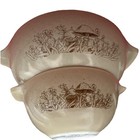 Set of 2 Pyrex Forest Fancies Mushrooms Cinderella Nesting Bowl 442 & 444 In EUC — photo 2