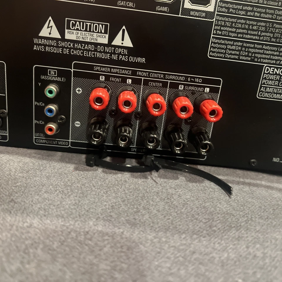 Denon AVR-591 AV Surround Receiver Black 5.1 Channel HDMI Home Theater Tested - Image 4 of 4