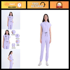 Women s Stretch Medical Scrub Jumpsuit with 9 Pockets - Nurse Uniform Workwear