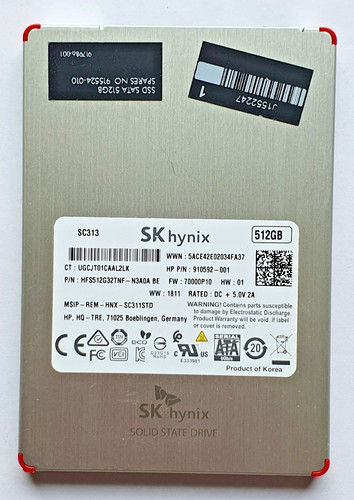 512 GB SATA III SK hynix SC313 HFS512G32TNF-N3A0A 3D-NAND TLC SSD 2.5 Festplatte