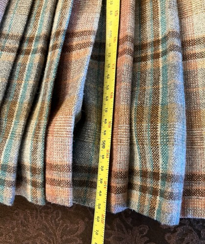 Vintage Brown Pastels Wool Pleated Skirt Kilt Side Fringe 30” Waist Size 10 - Picture 7 of 9