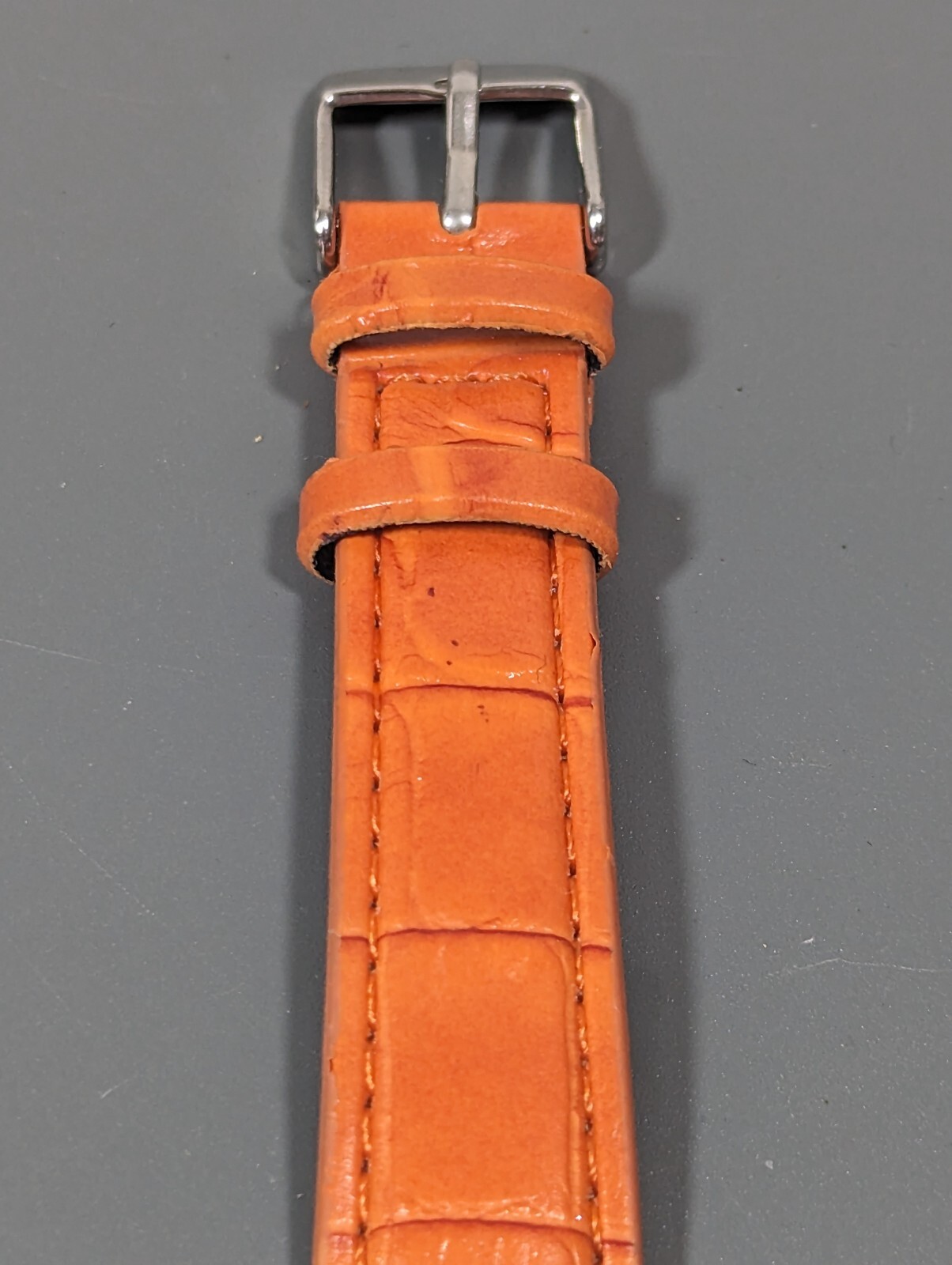 Studio MOP Dial Silver Tone Rectangle Case Orange… - image 3