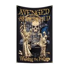 A-Avengeds Sevenfolds Heavy Rock Band Flag Banner Wall Hang Tapestry Polyester 