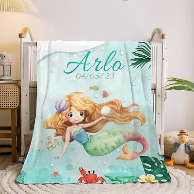 Throw Blanket Mermaid Receiving Blankets Mermaid Blanket, Mermaid