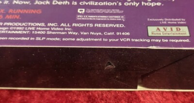 Trancers (1985) (VHS, 1992) Small Tears in Factory Seal (Pics) | eBay