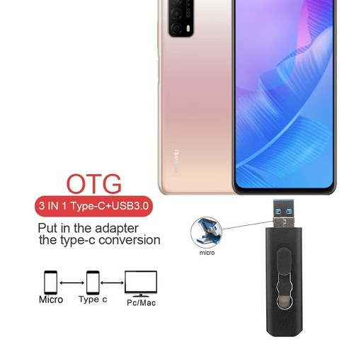 64GB New OTG USB C iFlash Drive Memory Stick For Android PC Type-C Smart Phone - Photo 5/11
