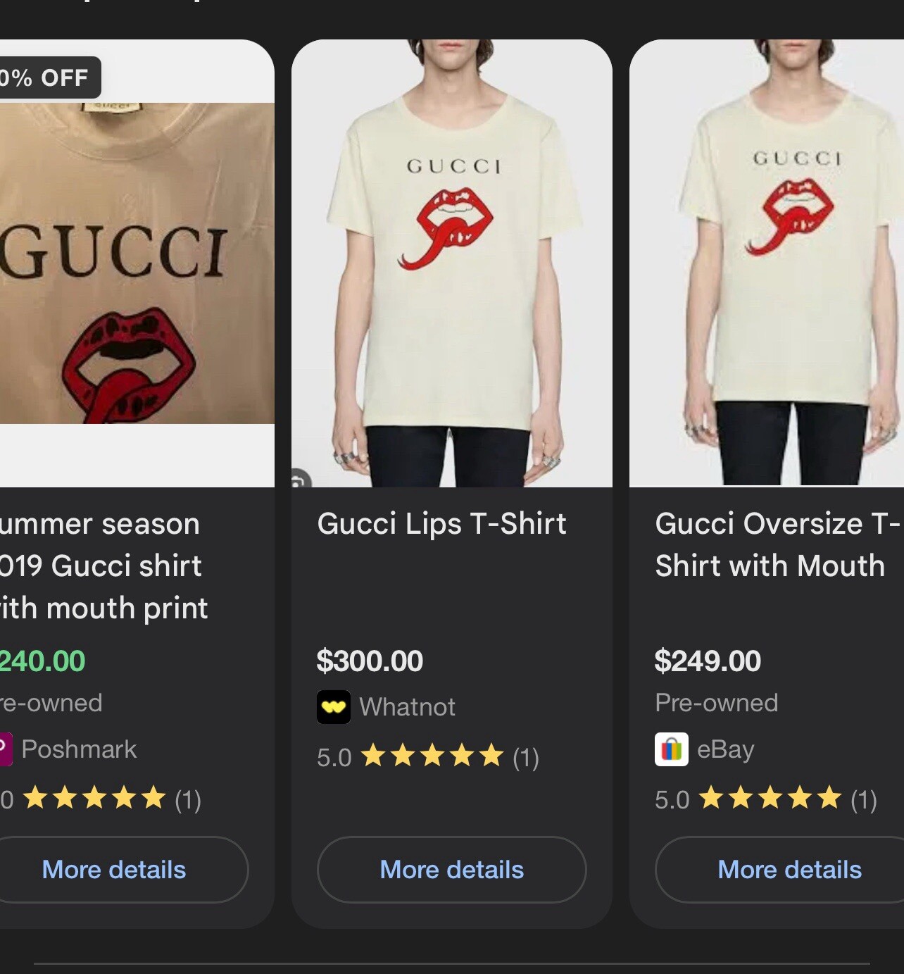 Gucci Shirt Oversized Mouth Print
