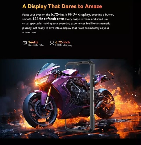 CUBOT KINGKONG X PRO 5G Wytrzymały smartfon 48GB + 256 GB Podwójny ekran 6,72" 144Hz NFC - Zdjęcie 7 z 9