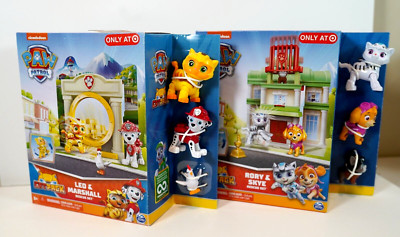 2x PAW PATROL Cat Pack Leo & Marshall + Rory & Skye Rescue Sets Target Exclusive