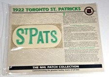 The NHL PATCH COLLECTION 1922 Toronto St, Patricks Hockey Team Patch