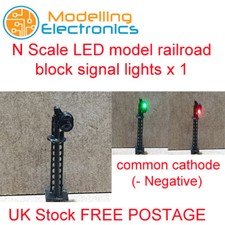 1 x N Gauge LED model railroad block signal lights Green over Red