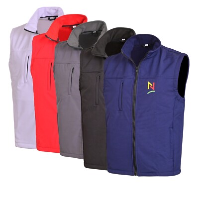Slim Size Men's Softshell Bodywarmer Sleeveless Jacket Gilet Body Warmer Fleece