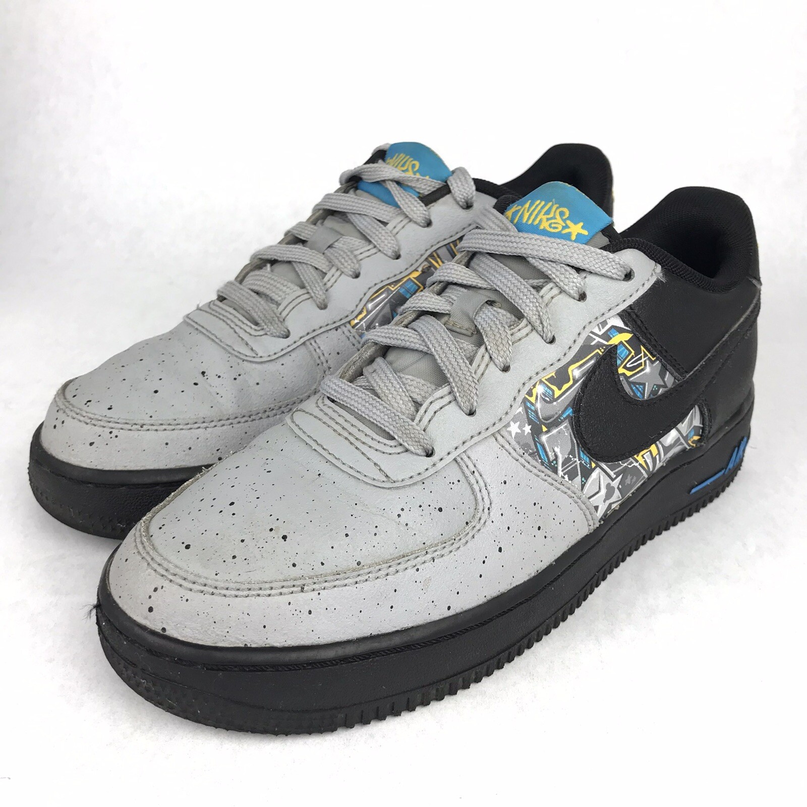 Nike Air Force 1 Low LV8 KSA Graffiti Graphics Black Grey GS Size 6 Y  CQ4217-001
