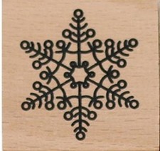Snowflake Circles Wood Mounted Rubber Stamp Dovecraft NEW winter christmas mod