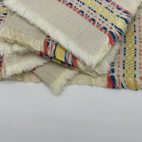 Vintage Handwoven Set Of 7 Napkins & 2 Placemats - Bild 4 von 6