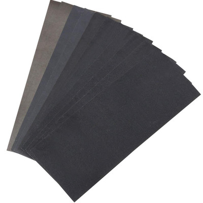 12 Stück Nassen & Trocken Schleifpapier Set, Sandpapier Polieren 400/600/800/100