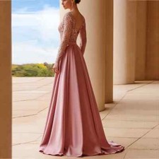 Mother of the Bride Dresses Exquisite A-Line O-Neck Wedding Guest Gowns